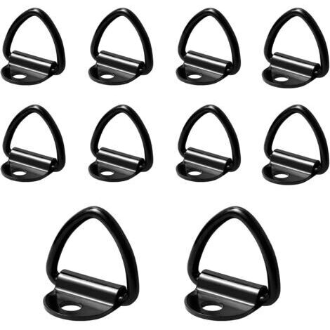 10 Pcs Anneaux D'arrimage, Charge 400KG Crochet D'arrimage, Robuste Anneau Arrimage en V, Acier Inoxydable Crochet Remorque pour Remorques Camion Roues Voitures Bateaux Kayak