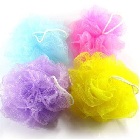 10 Pcs Bain Douche Corps Bouffée Éponge Maille Boule Couleur Alimentaire Durable Et Utile haute qualité