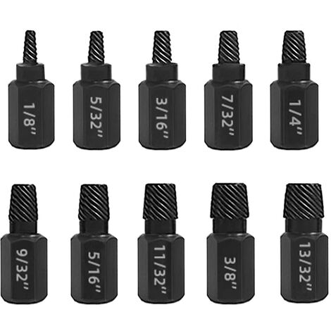 OUYIDA 10 PCS Bolzen Extractor Kit, Schraube/Bolzen Extractor Bohrer Set Hex Shank Bolzen Remover Werkzeuge für Auto Reparatur