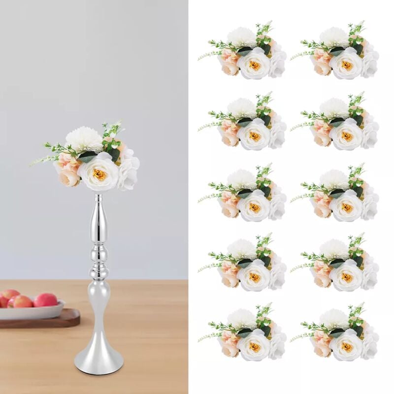 10 Pcs Bouquet de Fleurs Artificielles Bouquet de Fausses Fleurs,Bouquet de Fleurs Bricolage,Cadeau Parfait