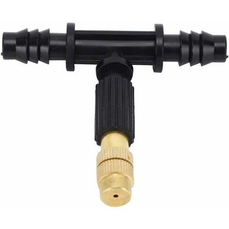 10 Pcs Buse d'eau Buse de Pulvérisation Brouillard Buse d'eau Pulvérisation Tête Irrigation Accessoires avec Té Connecteur pour 8/11 Tuyau