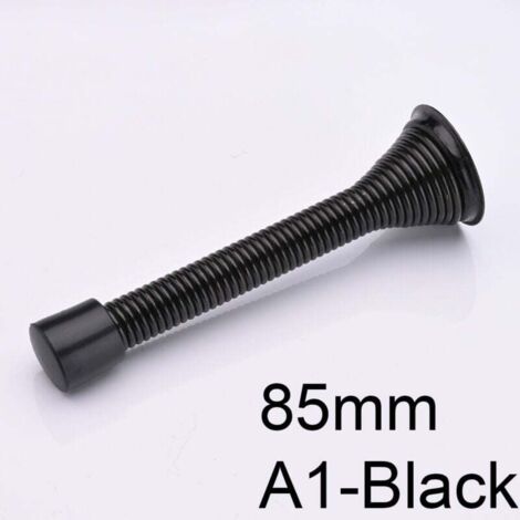 10 PCS Butée de Porte à Ressort 85 mm avec Base et Vis (Noir)