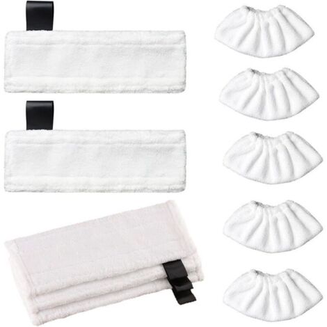 10 Pcs Chiffons Microfibres pour Nettoyeur Vapeur Karcher SC2 SC3 SC4 SC5 Accessoires Easyfix