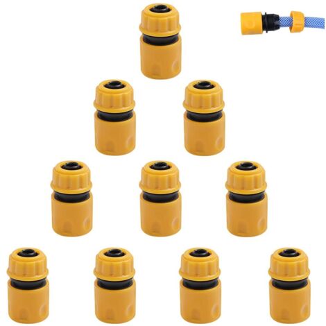 10 Pcs Connecteur de Tuyau, Connecteur de Tuyau D'arrosage, Connecteurs Rapides pour Tuyau, Raccord Rapide pour Tuyau D'arrosage, pour Raccords de Tuyauterie et Outils de Jardin