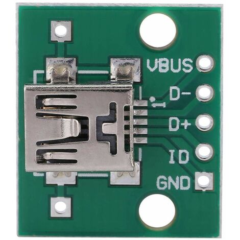 10 Pcs Connecteur DIP Adaptateur de Conversion Mini USB vers DIP Adaptateur USB Breakout Conseil 5P pour 2.54mm PCB Board DIY Alimentation USB