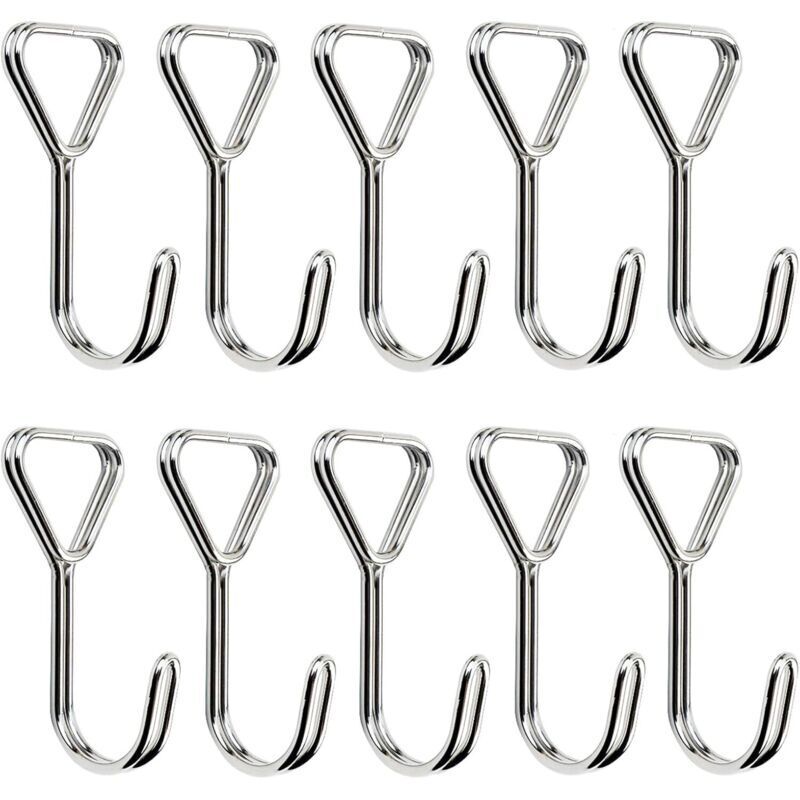 10 Pcs Crochets en Spirale, Tendeur Crochets Acier Inoxydable, Sandow Elastique Crochets, Tendeurs Elastique Crochets, pour Tentes, Vélos, Fixation