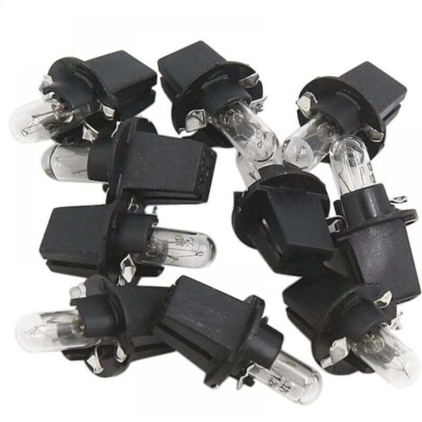 10 Pcs DC 12V 1,2W T5 Ampoule Tableau de Bord Jaune Clair pour Voiture Interne
