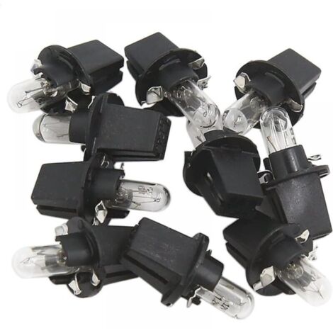 10 Pcs DC 12V 1,2W T5 Ampoule Tableau de Bord Jaune Clair pour Voiture Interne