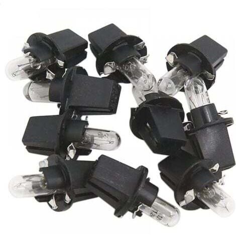 10 Pcs DC 12V 1,2W T5 Ampoule Tableau de Bord Jaune Clair pour Voiture Interne
