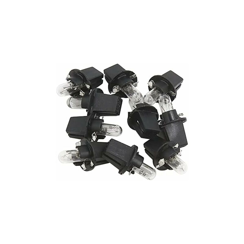 10 Pcs DC 12V 1,2W T5 LED Ampoule Tableau de Bord Jaune Clair pour Voiture Interne