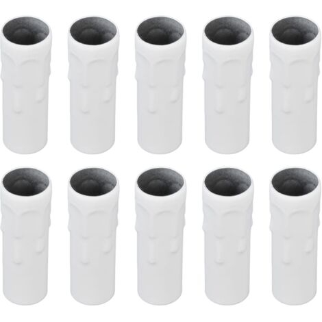 10 Pcs E14 Métal Tube Tête De Lampe Boîtier Fer pour Bougie Lampe Titulaire Tube Base De La Lampe 25x80mm Lustre en Cristal Tube Accessoires D'éclairage Raccords(Blanc)