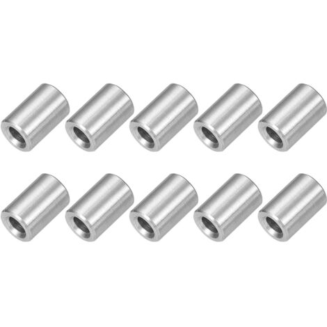 10 Pcs - Entretoise - Rondelle - Acier Inoxydable 304 - Résistance Corrosion Haute Température - Industrie Automobile Construction - Argent - 4mm x 8mm x 12mm