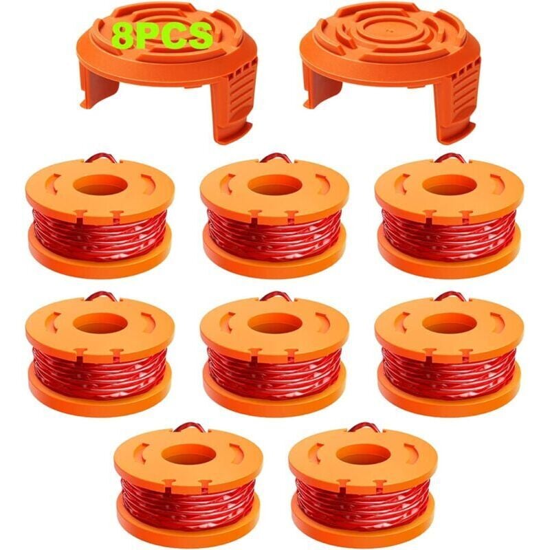 10 Pcs Fil Coupe Bordure Compatible avec Coupe Bordure worx,ø 1,65mm & 3m Bobine Fil Coupe Bordure,Ligne de Bobine de Coupe de Remplacement et