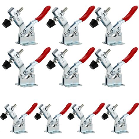 10 pcs GH-201B Hinge Clamp, Horizontal Hinge Clamp, Fixture Quick Release Capability Quick Release Knee Bar Tensioner for Machines, Woodworkers 90kg 198lbs