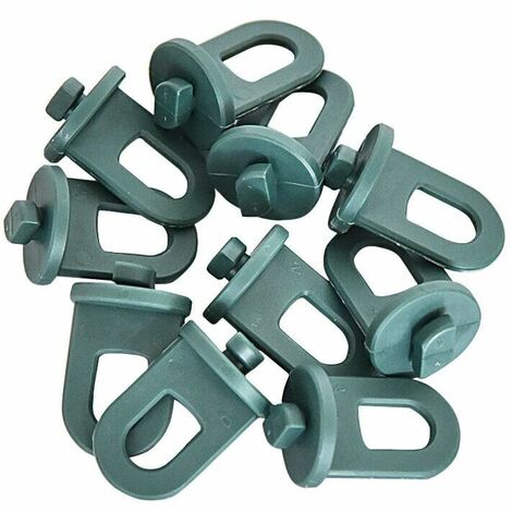 10 PCS Greenhouse Clips,Greenhouse Accessory, Climbing Plant Support Greenhouse Hanging Kit Clips(Green)，KoleZy