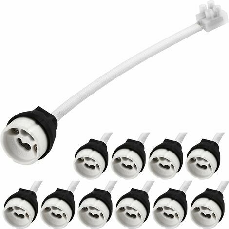 10 Pcs GU10 Douille Pour Ampoule Standard Porte-Lampe à Bornes et Bloc-Bornes/Pont