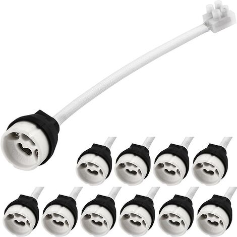 10 Pcs GU10 Douille Pour Ampoule Standard Porte-Lampe à Bornes et Bloc-Bornes/Pont