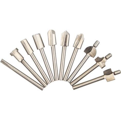 10 pcs HSS Router Bois Fraise Bits de coupe des fichiers pour Dremel Outil rotatif de charpentier outils de travail du bois