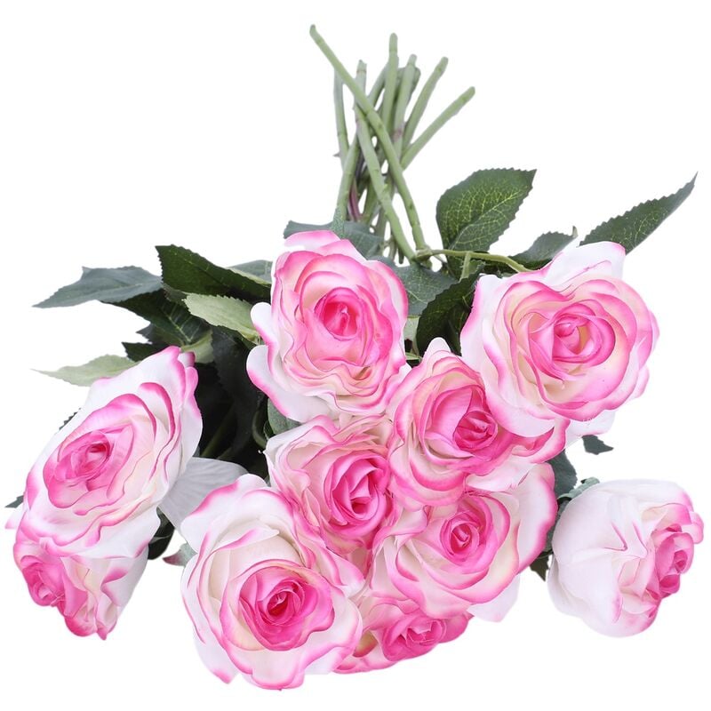 10 Pcs Latex Real Toucher DÉCor Fleurs Artificielles Fleurs En Soie Floral Bouquet De Mariage Fleurs