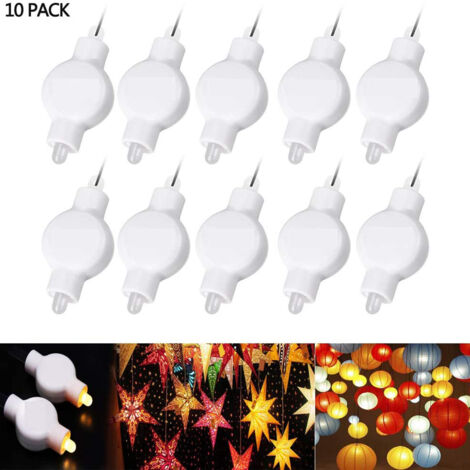 10 Pcs Mini Hanging Lantern Lights LED Light for Paper Lanterns Balloons Battery Operated for Easter Party Wedding Home Decoration