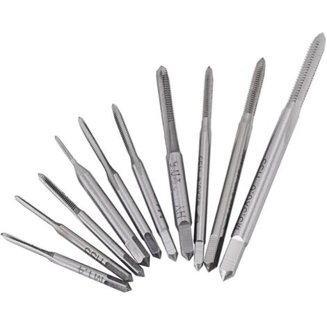 10 PCS Mini métrique haute vitesse en acier fileté taraud Kit M1 m1.2 m1.4 m1.6 m1.7 m1.8 m2 m2 m2.5 m3.5 m1.6 m1.7