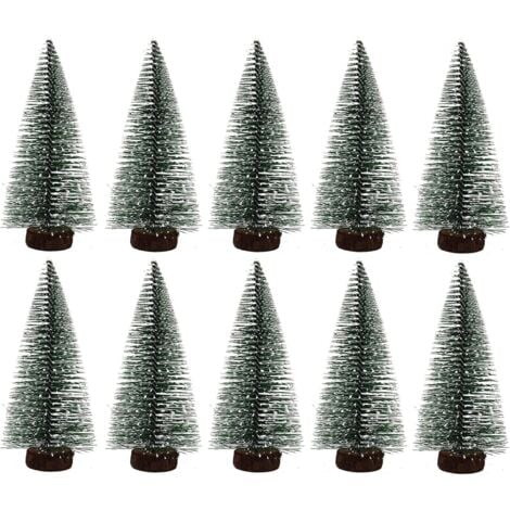 10 Pcs Mini-sapin De Noël En Sisal Artificiel Arbre de Noël Mini Arbre de Noël Sapin de Noel Miniature Sapin de Noël Artificiel Sapin de Noël pour Décoration Noël, Chambre, DIY, Table Décor, Fête 15cm GrooFoo