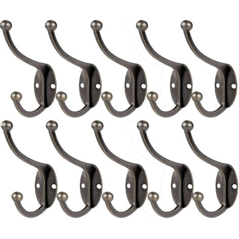 10 Pcs Patère Porte Manteau Murale Vintage Crochet Uniques Métal De Porte Chapeau Crochet Rétro Inox avec Vis pour la maison pour Porte-Manteau Salle de Bain Cuisine (Copper)