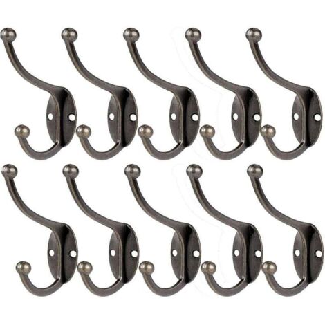 10 Pcs Patère Porte Manteau Murale Vintage Crochet Uniques Métal De Porte Chapeau Crochet Rétro Inox avec Vis pour la maison pour Porte-Manteau Salle de Bain Cuisine (Copper)