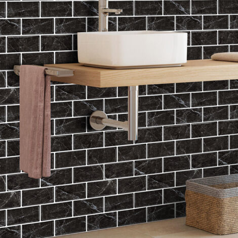 10 PCS Peel and Stick Marble Wall Tile Stickers