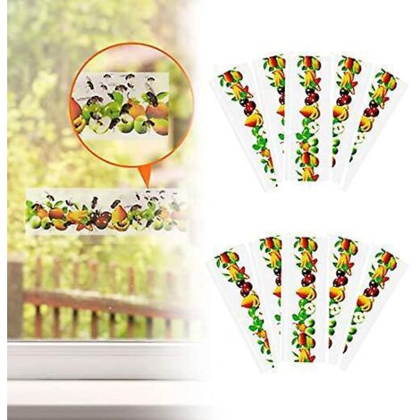 10 Pcs Piege A Mouche Pour Fentre, Mouches Pige Autocollant De Fentre, Pige  Mouche Interieur, Pige  Mouche, Piges  Mouches De Fentre,  Pige  Mouc
