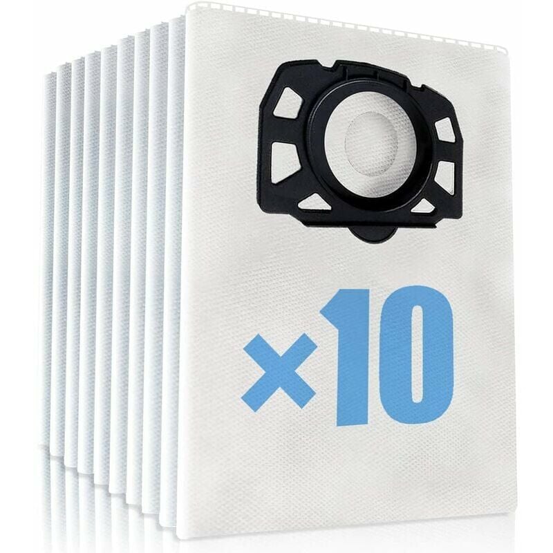 10 pcs Sac aspirateur Kärcher WD4 WD5 WD6 WD4 Premium WD5 Premium Sac Kärcher MV4, MV5 et MV6 Sacs filtrants de poussière