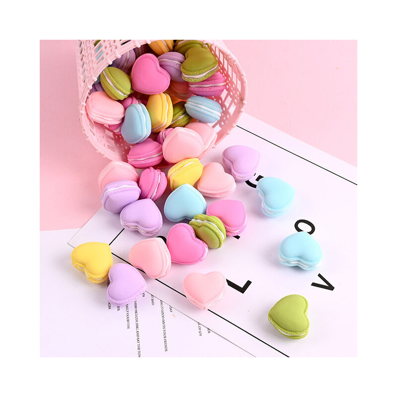 10 Pcs simulazione 3D Love Macaron Cream Cake