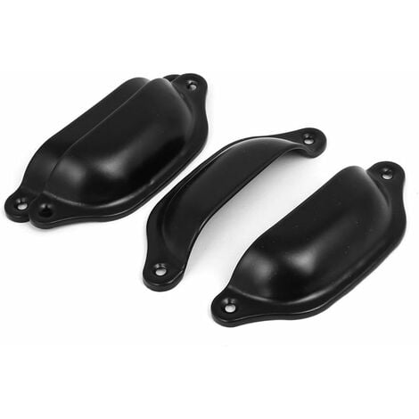10 pcs Vintage Porte Tiroir Cabinet Armoire Fer Coque Tasse en Poignée Bouton de Placard 9.8 cmx3.3 cm avec Vis