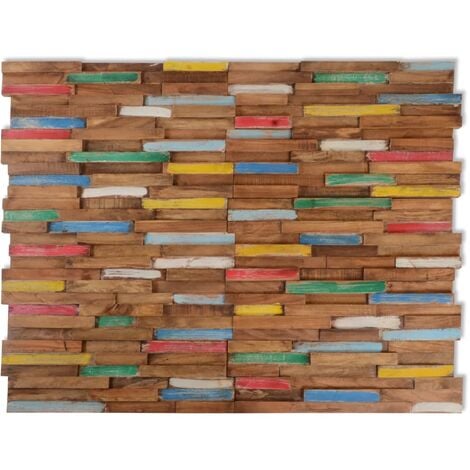 10 pcs Wall Cladding Panels 1 m² Teak