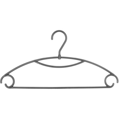 10 perchas giratorias de plástico gris - 5five