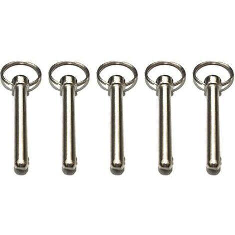 10 perni a sgancio rapido da 8 mm, perno di bloccaggio con molla e sfera, accessori di bloccaggio, ferramenta nautica, perno per tendalino, diametro 8 mm, lunghezza totale 7