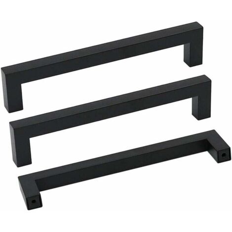 10 pezzi 160 mm maniglie per mobili in acciaio inox stile moderno per cassettiere, ante nere
