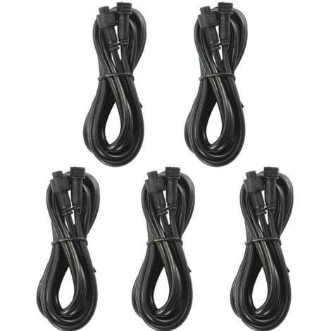 10 pezzi Cavo di prolunga 1M 2Pin IP67 resistente all'acqua per lampade a LED RGB Color Spot LED per illuminazione esterna