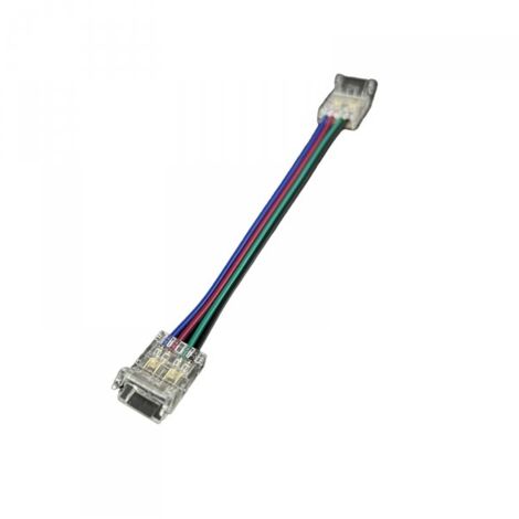 10 Pezzi Connettore Trasparente Invisibile 10mm RGB 4 PIN per Collegare Strisce LED