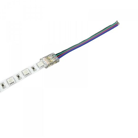 10 Pezzi Connettore Trasparente Invisibile 10mm RGB 4 PIN per Strisce LED COB