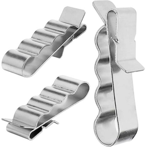 10 pezzi di clip per cavi di rimorchio in acciaio inossidabile, clip per cavi fotovoltaici, morsetti per cavi del telaio del rimorchio, clip di fissaggio per moduli solari