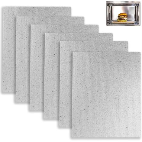 10 pezzi di coperture per forni a microonde in mica, 15x12 cm, universali, isolamento termico super spesso, facili da tagliare, ricambio per forni a microonde