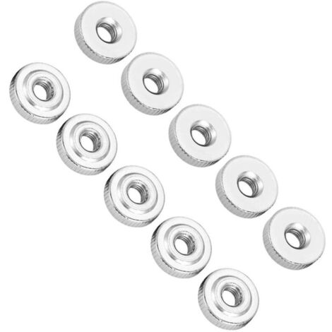 10 pezzi di dado zigrinato, dadi zigrinati rotondi, dado con maniglia in acciaio al carbonio GB807 M8 dadi zigrinati (M8)