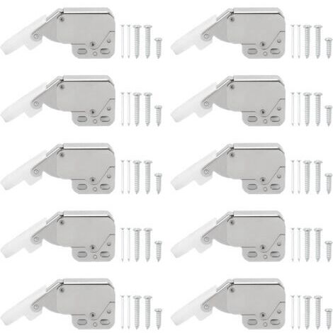 10 pezzi di mini serrature a molla per armadietti, chiusure a pressione, mini chiusure, chiusure per armadi, molle per ante di armadi con viti