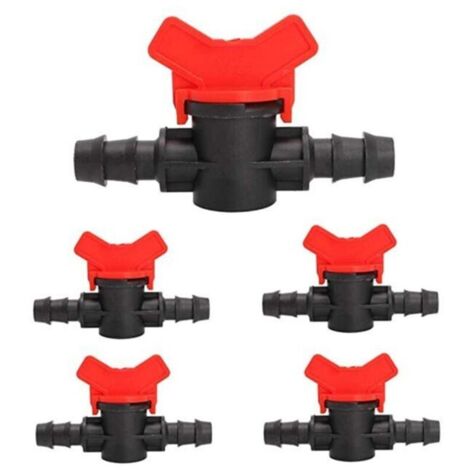 10 pezzi di valvola di commutazione per irrigazione da 16 mm, valvola di irrigazione per tubo flessibile in plastica, rubinetto da giardino in plastica PE per irrigazione