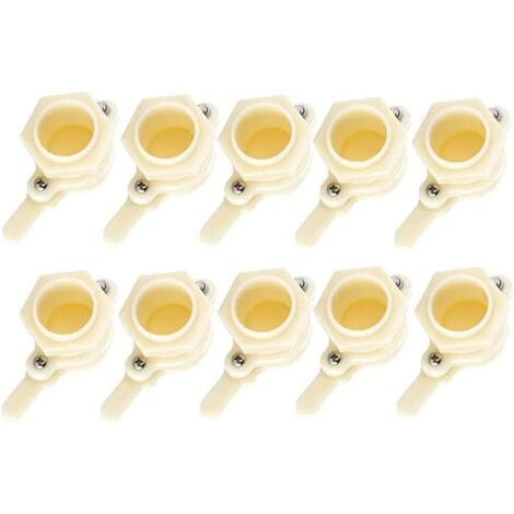 10 pezzi di valvole a saracinesca per miele per secchi da 5 galloni (circa 15,7 litri), valvole a saracinesca per alveari per secchi per miele, rubinetti per estrattori di miele, forniture per apicolt