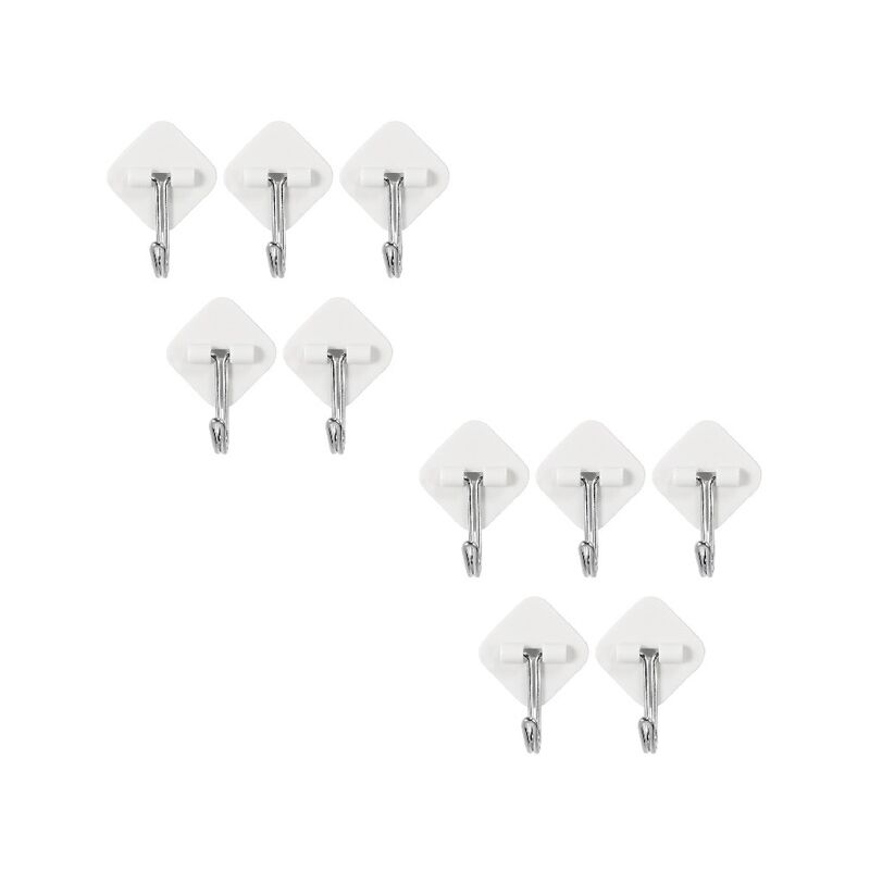 10 pezzi ganci da parete bianchi ganci