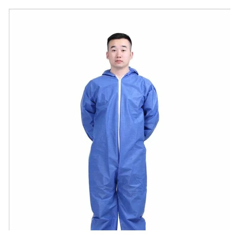 10 pezzi, indumenti protettivi monouso (blu (con