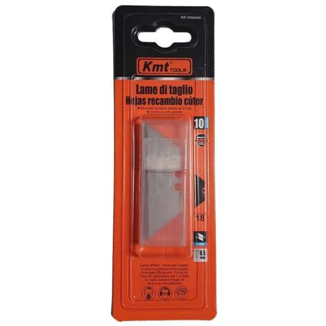 10 Pezzi Lame Ricambio Trapezoidali SK5 18mm per Cutter, Cartone, Plastica, Corda