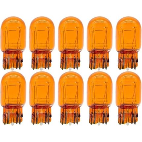 10 Pezzi Lampada Alogena T20 W21/5W 12V 21/5W 7443 Arancione Amber